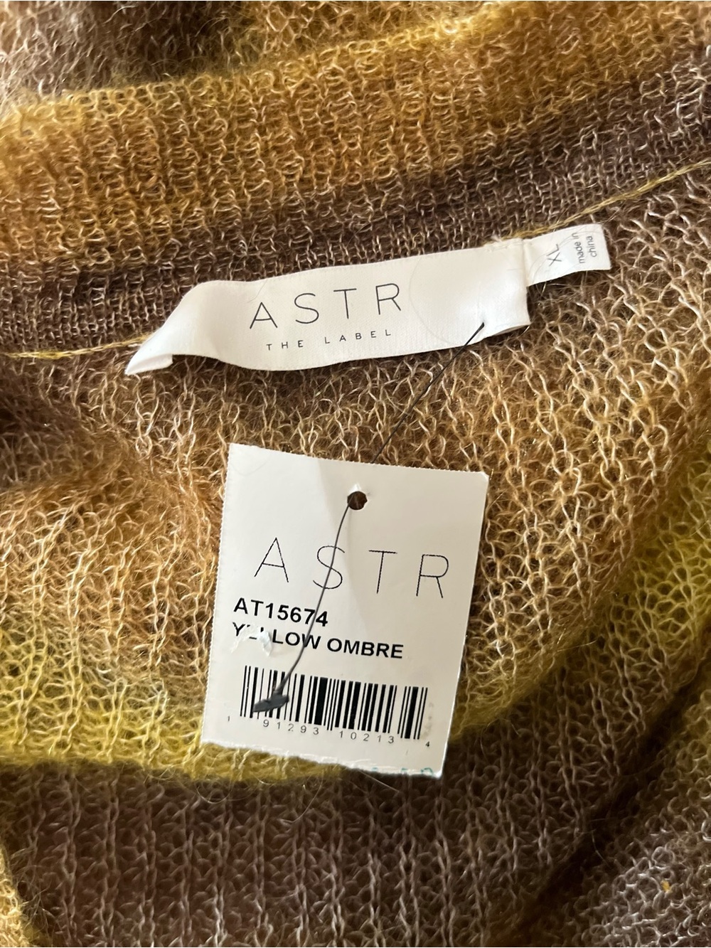 Astr Striped V-Neck Sweater - Picture 3 of 6